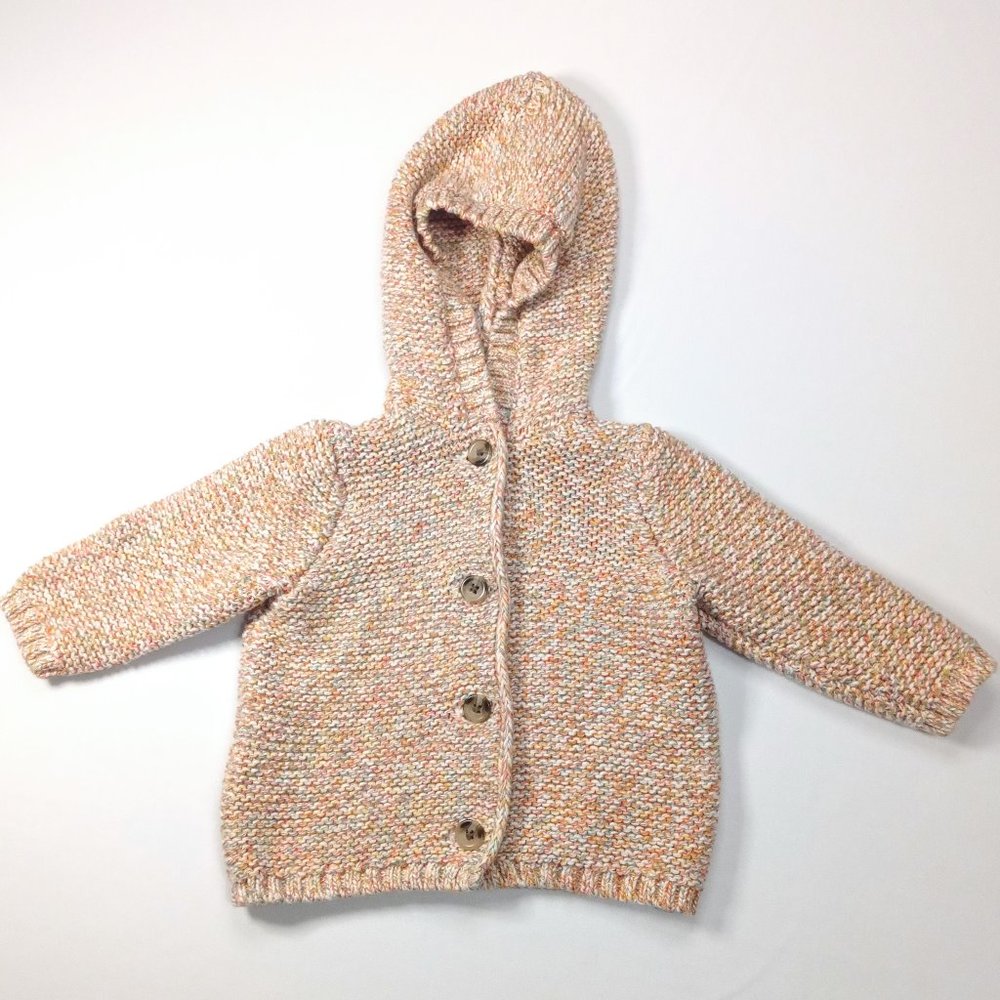 Old Navy Colourful, Knit Cardigan With Hood 3-6M